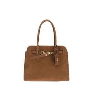 Miu Miu Brown Calf Leather Bos Taurus Shoulder Women's Bag